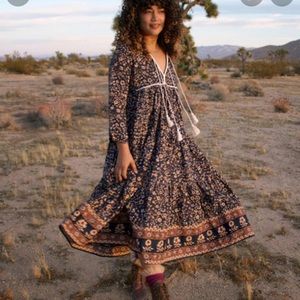 Christie Dawn Paloma dress in navy anemone
